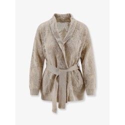 Cotton and linen cardigan