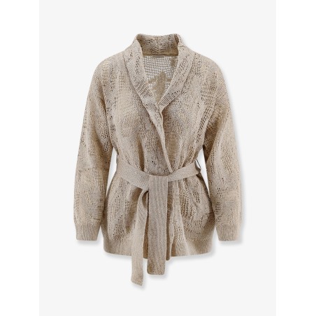 Cotton and linen cardigan