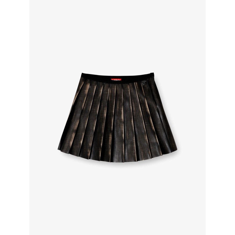 O-Saka-Mini faux leather skirt