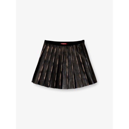 O-Saka-Mini faux leather skirt