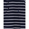 Cotton and linen polo shirt with striped pattern