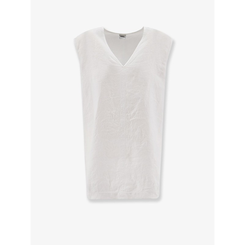 "Vissuto" oversize linen top