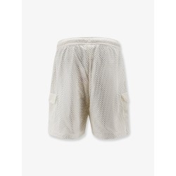 Nylon bermuda shorts with logo patch