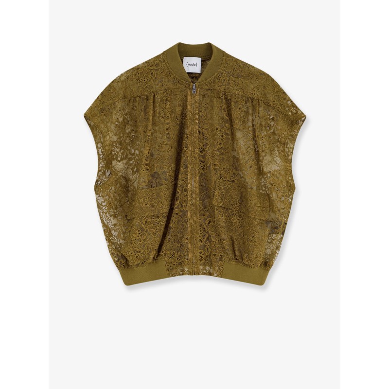 Sleeveless lace jacket