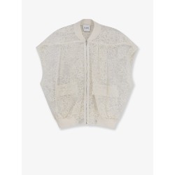 Sleeveless lace jacket