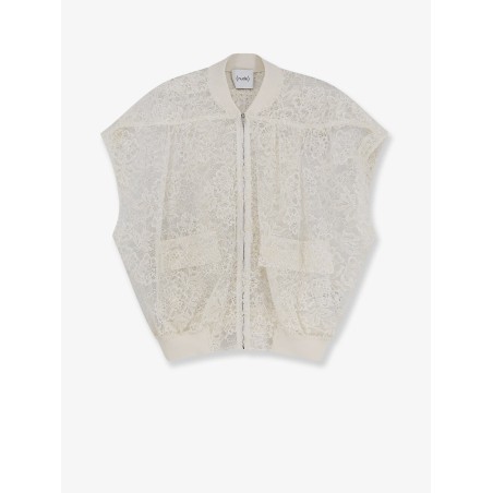 Sleeveless lace jacket