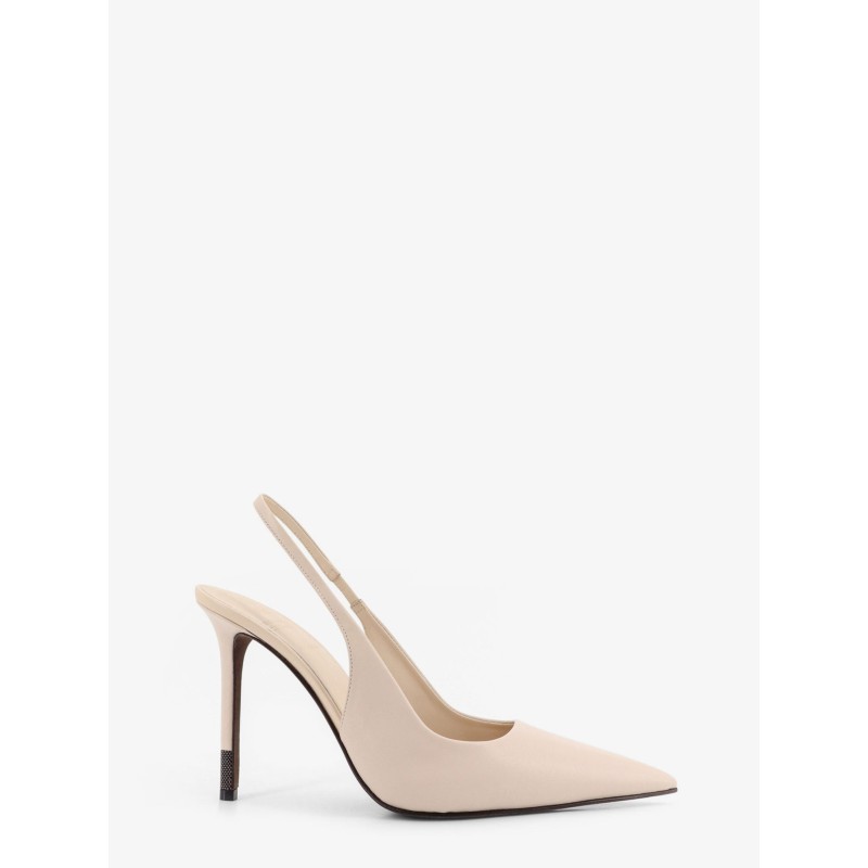 Leather pumps with Monili detail on the heel