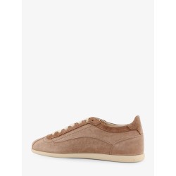 Leather sneakers with stitching detail