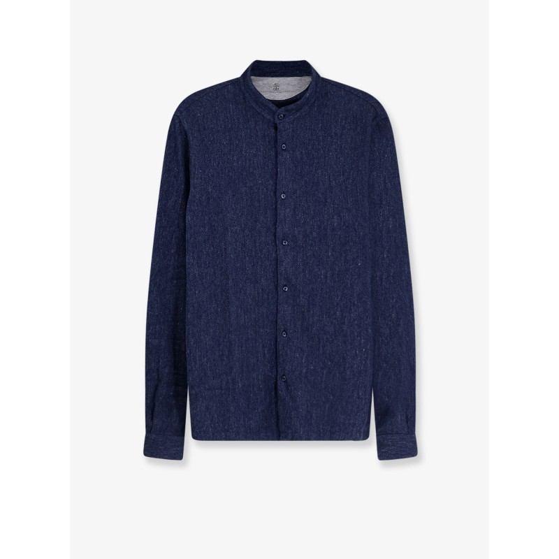 Linen and cotton blend shirt