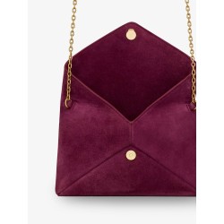 Suede crossbody with metal Cassandre logo