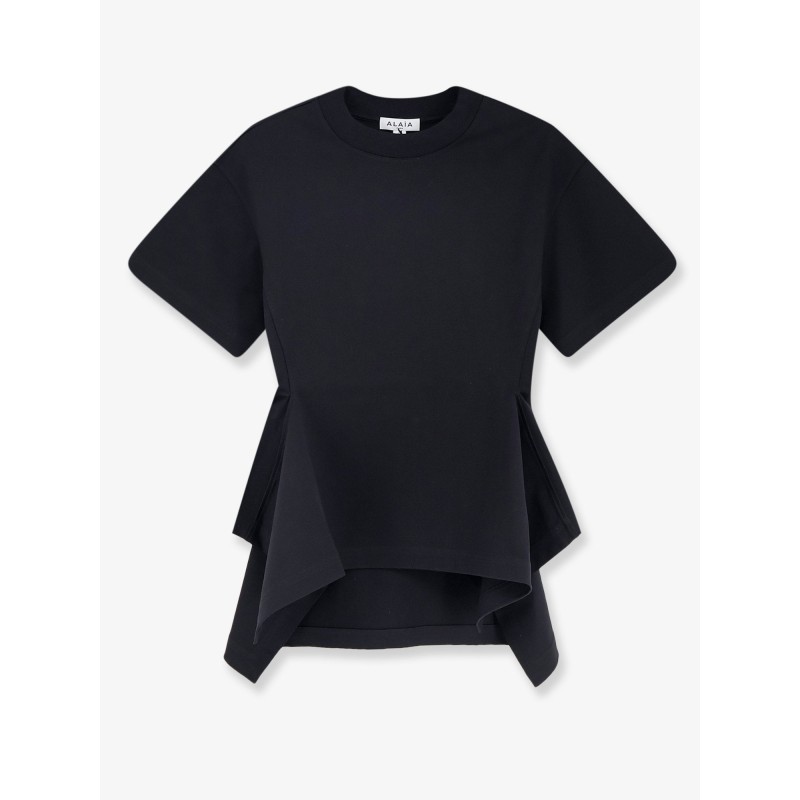 Paneled cotton T-shirt