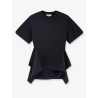 Paneled cotton T-shirt