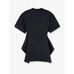 Paneled cotton T-shirt