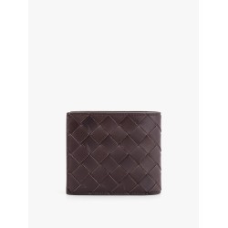 Leather wallet with Intrecciato pattern