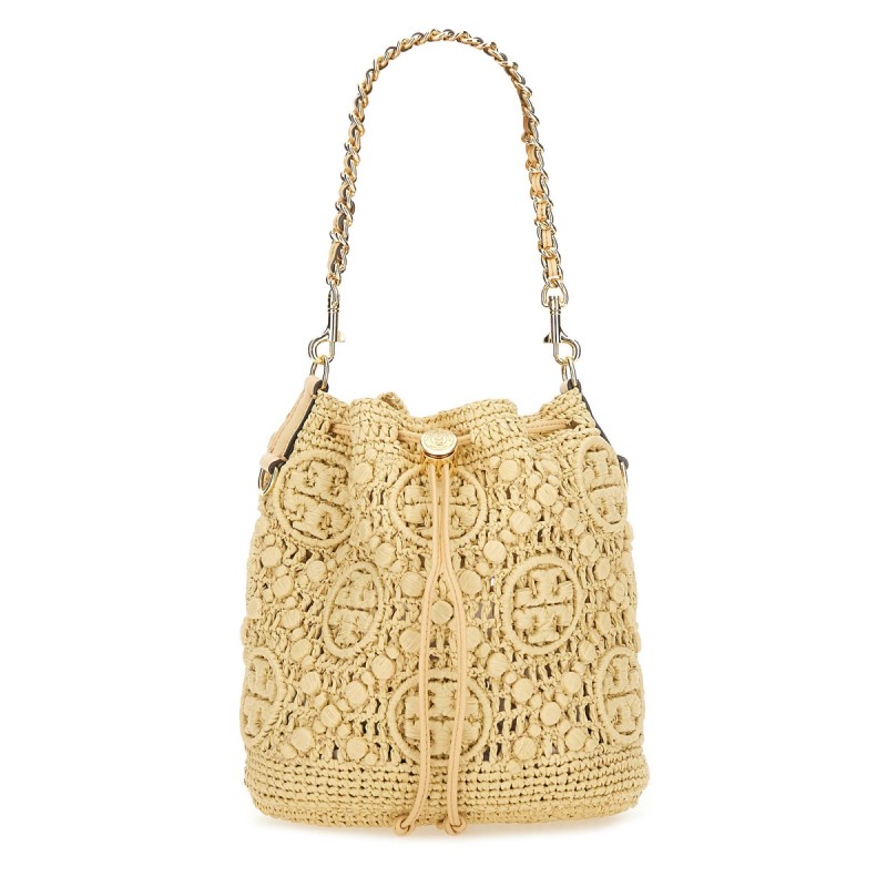 BUCKET BAG WITH MONOGRAM T