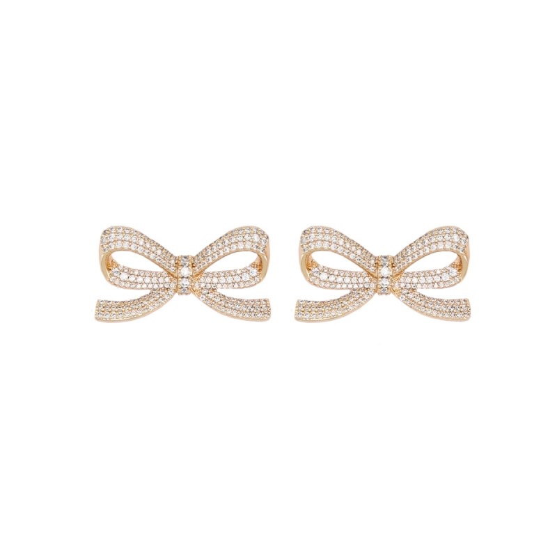 BOW EARRINGS WITH CRYSTALS