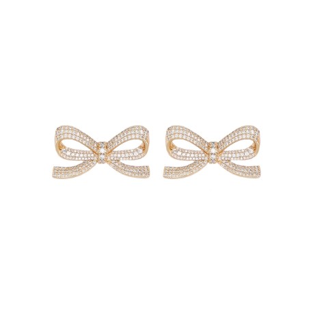BOW EARRINGS WITH CRYSTALS