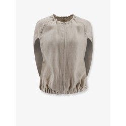 Délavé linen sleeveless jacket