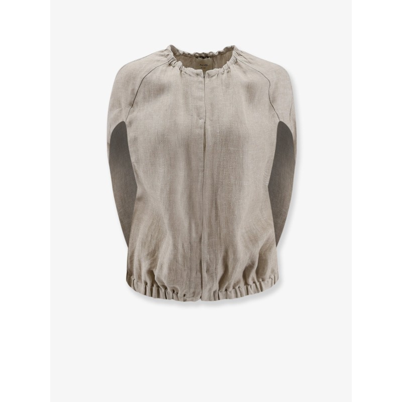 Délavé linen sleeveless jacket