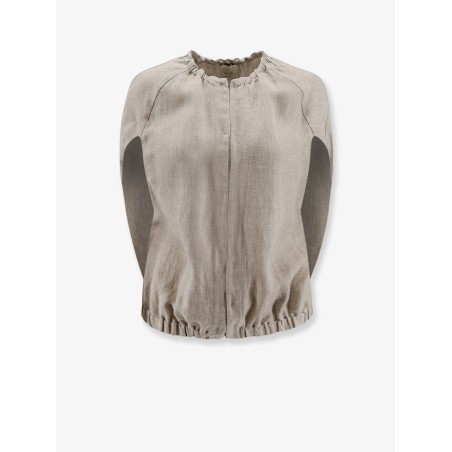 Délavé linen sleeveless jacket