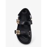 Mellow leather sandals with metal logo on the side