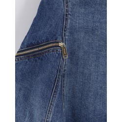 Flared denim mini dress