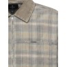 Corduroy shirt with check motif