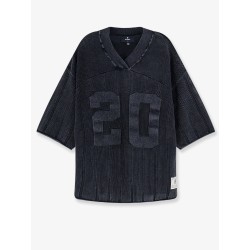 Cotton sweater with logo patch on the bottom