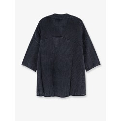 Cotton sweater with logo patch on the bottom