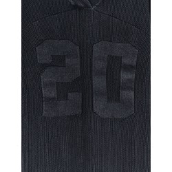 Cotton sweater with logo patch on the bottom