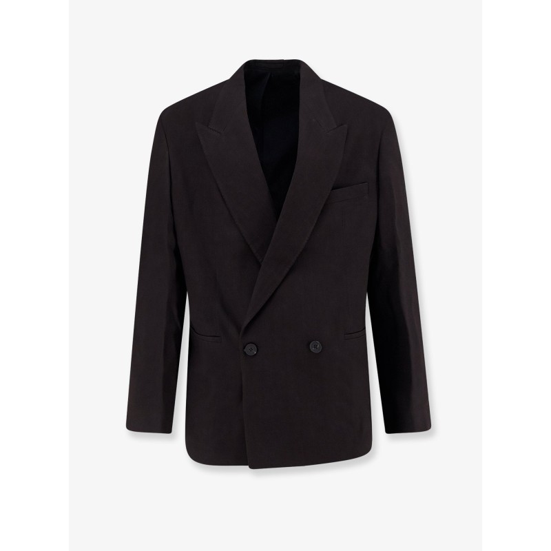 Blazer in viscose and linen blend