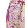 Silk trousers with mulitcolor print all-over