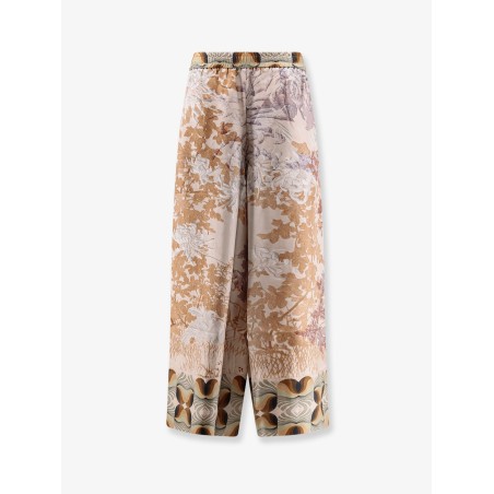 Silk trouser with all-over prints