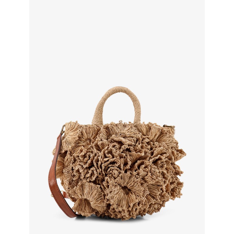 Coral Raffia crossbody bag