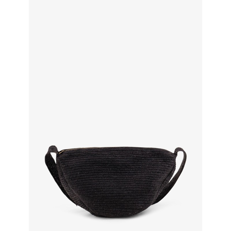 Raffia Clip crossbody bag