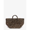 Vanilla raffia handbag