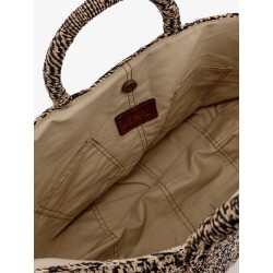 Vanilla raffia handbag