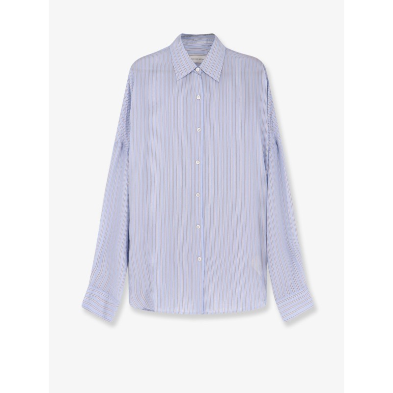 Casia cupro shirt with striped pattern