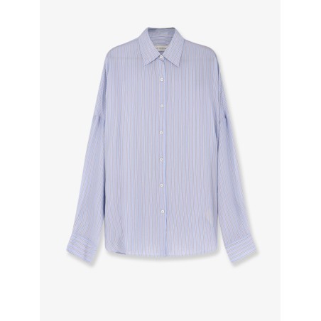 Casia cupro shirt with striped pattern