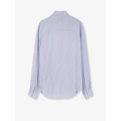 Casia cupro shirt with striped pattern