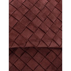 Suede Giorno crossbody bag with Intrecciato motif