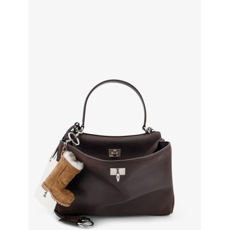 Rodeo S leather crossbody bag with vintage motif