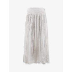 Pleated cotton skirt