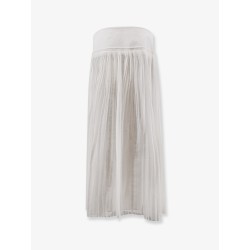 Pleated cotton skirt