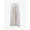 Pleated cotton skirt
