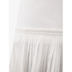 Pleated cotton skirt