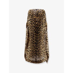 Silk skirt with animal print