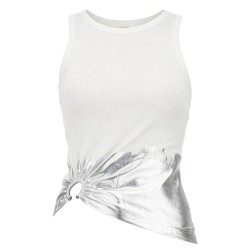 TOP A COSTINE CON APPLICAZIONE PIERCING