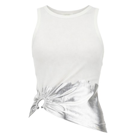 TOP A COSTINE CON APPLICAZIONE PIERCING