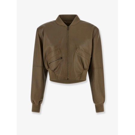 Crop Fit leather jacket